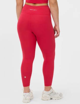 All Day 7/8 Wrap Waist Leggings - Crimson Red All Day 7/8 Wrap Waist Leggings - Crimson Red
