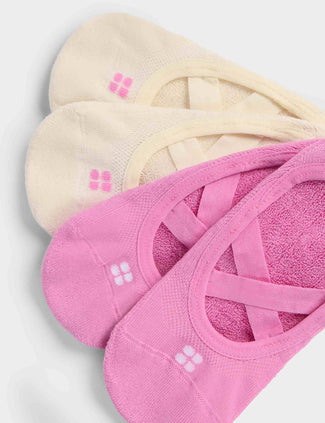 Ballet Gripper Socks 2 Pack - Guava Pink/Coconut Cream Ballet Gripper Socks 2 Pack - Guava Pink/Coconut Cream