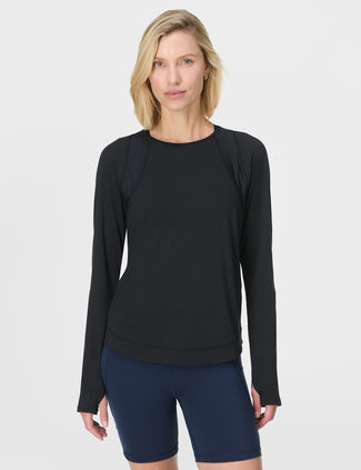 Breathe Easy Mesh Long Sleeve Top - Black Breathe Easy Mesh Long Sleeve Top - Black