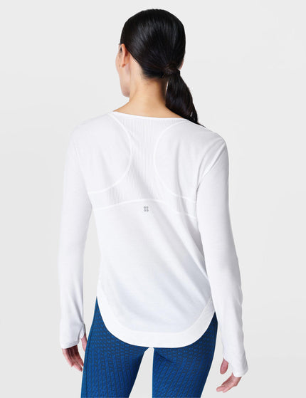 Sweaty Betty Breathe Easy Running Long Sleeve Top - Whiteimages2- The Sports Edit