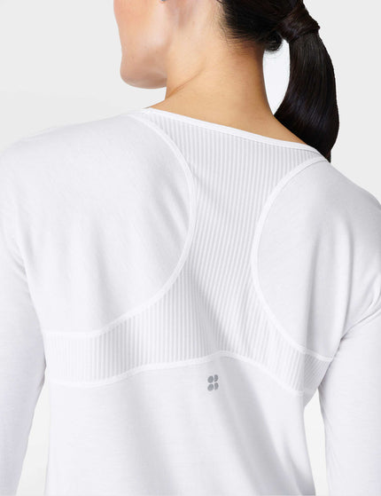 Sweaty Betty Breathe Easy Running Long Sleeve Top - Whiteimages3- The Sports Edit
