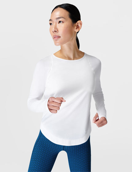 Sweaty Betty Breathe Easy Running Long Sleeve Top - Whiteimages5- The Sports Edit