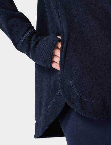 Sweaty Betty Escape Italian Fleece Hoody - Navy Blueimages3- The Sports Edit