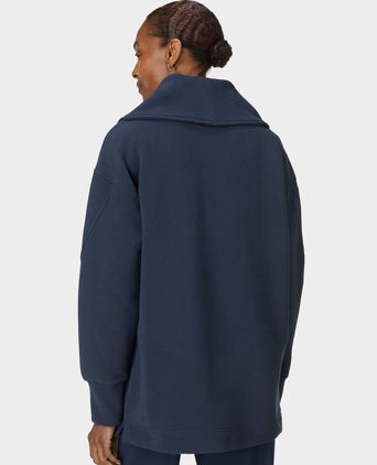 Peaceful Rib Half Zip Sweatshirt - Navy Blue Peaceful Rib Half Zip Sweatshirt - Navy Blue