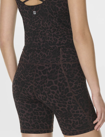Sweaty Betty Ultimate Studio 6" Shorts - Brown Leopard Skin Printimages2- The Sports Edit