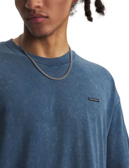 Under Armour Heavyweight Logo Wash Short Sleeve T-Shirt - Wham Blue/Whiteimages3- The Sports Edit