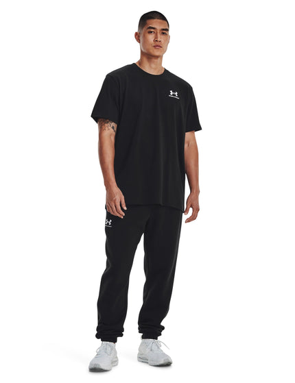 Under Armour Logo Embroidered Heavyweight Short Sleeve T-Shirt - Black/Whiteimages4- The Sports Edit