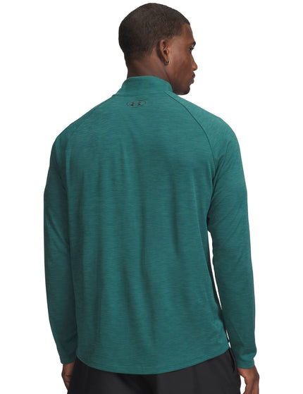 Under Armour Tech Textured 1/2 Zip - Rack Green/Blackimages2- The Sports Edit