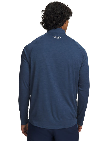 Under Armour Tech Textured 1/2 Zip - Wham Blue/Whiteimages2- The Sports Edit