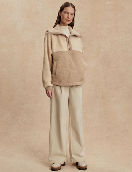 Varley Carmine Relaxed Half-Zip Fleece - Cool Sand/Light Taupeimages5- The Sports Edit