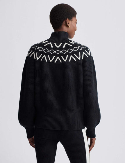 Varley Marcie Fair Isle Yoke Knit - Blackimages3- The Sports Edit