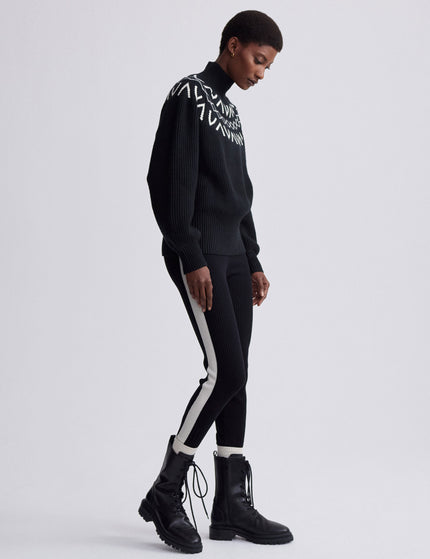 Varley Marcie Fair Isle Yoke Knit - Blackimages6- The Sports Edit