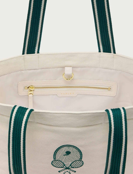 Varley Robinson Canvas Club Tote Bag - Ivory/Forestimages4- The Sports Edit