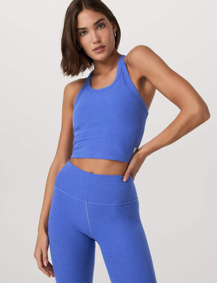 Vuori Elevation Racerback Tank - Bright Iris Heatherimages3- The Sports Edit