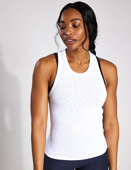 Vuori Sunrise High Neck Tank - Whiteimages3- The Sports Edit