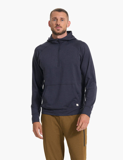 Vuori Ponto Performance 1/2 Zip Hoodie - Midnight Heatherimages1- The Sports Edit