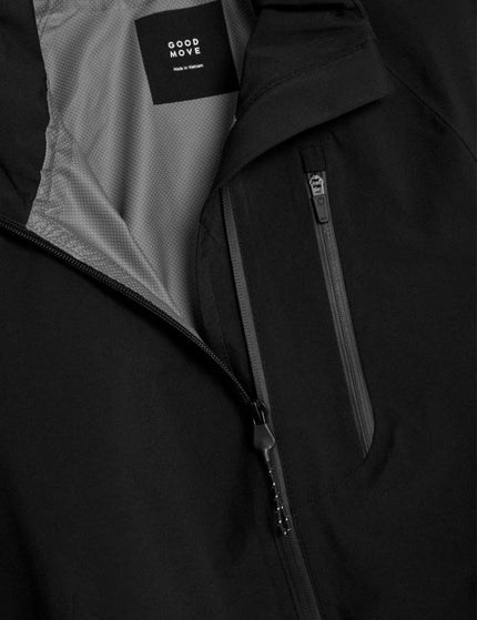 Goodmove Waterproof Zip Up Hooded Jacket - Blackimage5- The Sports Edit