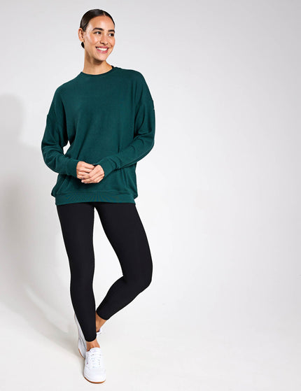 Alo Yoga Soho Pullover - Midnight Greenimage4- The Sports Edit