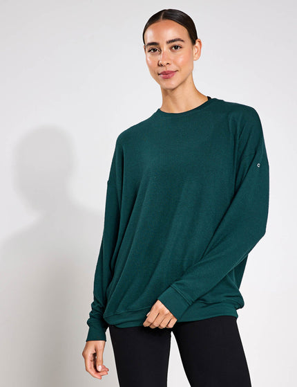 Alo Yoga Soho Pullover - Midnight Greenimage1- The Sports Edit