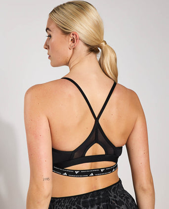 Aeroreact Training 3-Stripes Bra - Black