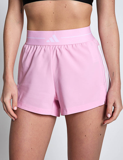 adidas Hyperglam 3-Stripes Woven Shorts - True Pinkimages1- The Sports Edit