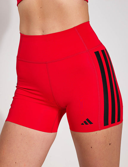 adidas Optime 3-Stripes 1/4 Short Leggings - Pure Rubyimage1- The Sports Edit