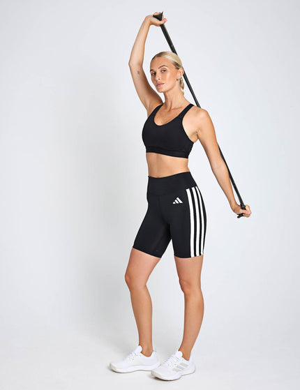 adidas Optime Essentials Workout High Support Bra - Blackimages5- The Sports Edit