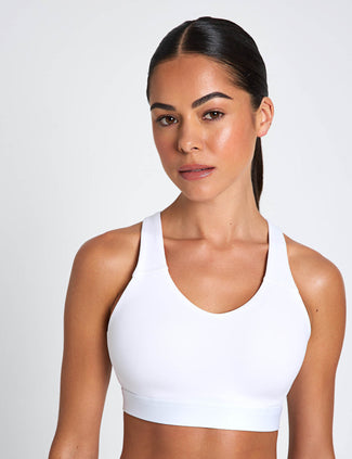 Optime Essentials Workout High Support Bra - White