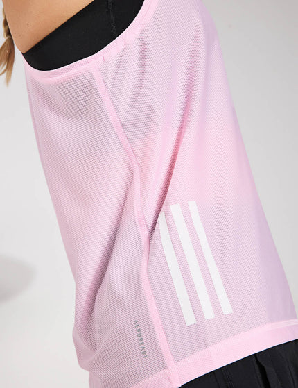 adidas Own The Run Tank Top - Clear Pinkimage3- The Sports Edit