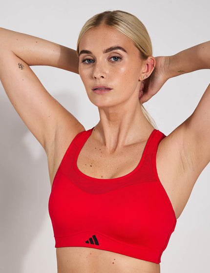 adidas TLRD Impact Training High Support Bra - Pure Rubyimage1- The Sports Edit