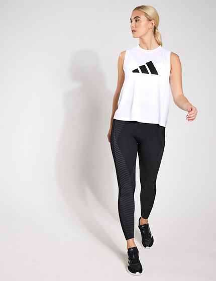 adidas Train Essentials Big Performance Logo Training Tank Top - White/Blackimage4- The Sports Edit