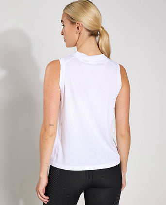 Train Essentials Big Performance Logo Training Tank Top - White/Black