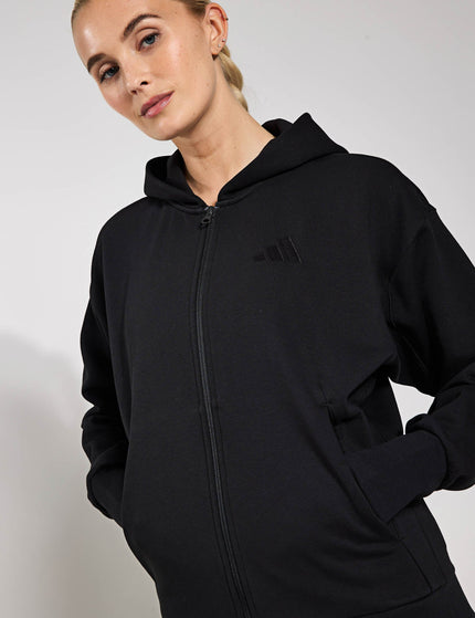 adidas ALL SZN Fleece Full-Zip Hoodie - Blackimage4- The Sports Edit