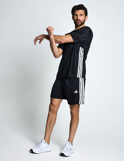 adidas Workout Essentials Base 3-Stripes T-Shirt - Black/Whiteimages4- The Sports Edit