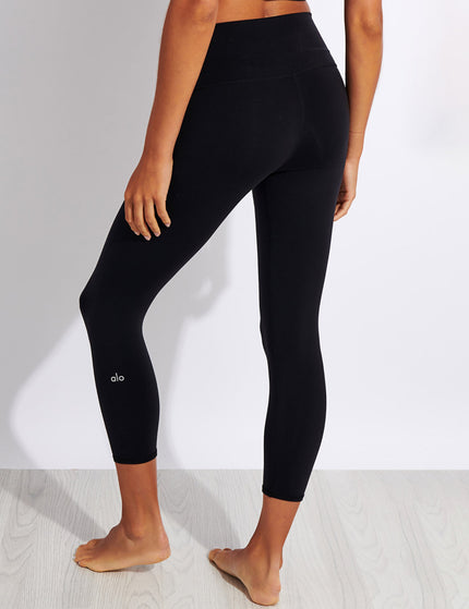 Alo Yoga High Waisted Airbrush Capri - Blackimage3- The Sports Edit