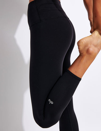 Alo Yoga High Waisted Airbrush Capri - Blackimage4- The Sports Edit