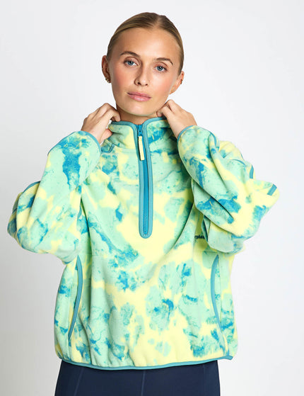 Berghaus Bamburgh Half Zip Fleece - Light Electro Printedimages5- The Sports Edit