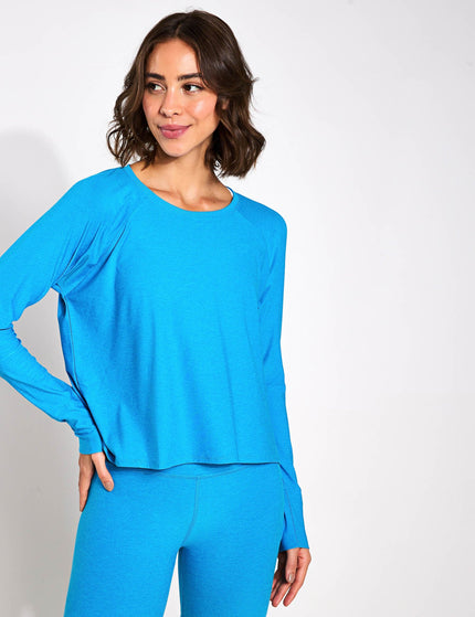 Beyond Yoga Featherweight Daydreamer Pullover - Cali Blue Heatherimage1- The Sports Edit