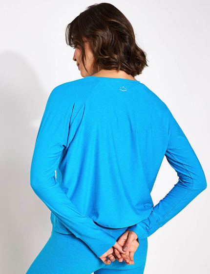 Beyond Yoga Featherweight Daydreamer Pullover - Cali Blue Heatherimage2- The Sports Edit