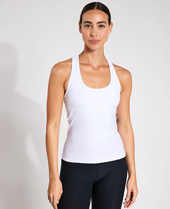 Spacedye Step Up Racerback Tank - Cloud White