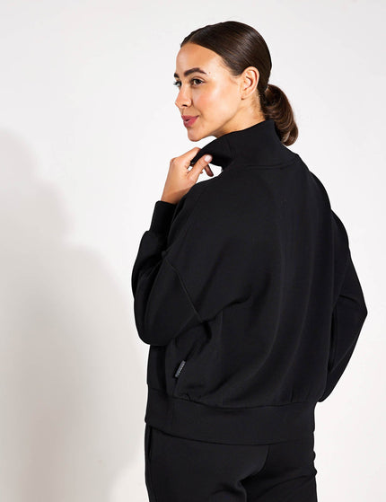 Varley Hawley Half Zip Sweat - Blackimage4- The Sports Edit