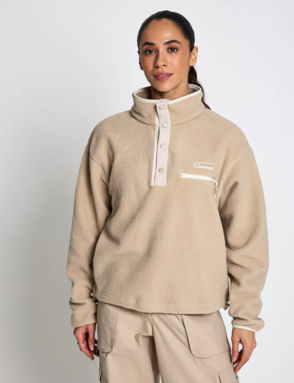 Columbia Helvetia II Cropped Sherpa Half Snap Fleece - Ancient Fossilimages4- The Sports Edit