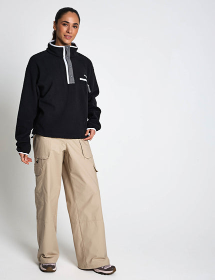 Columbia Helvetia II Cropped Sherpa Half Snap Fleece - Blackimages4- The Sports Edit