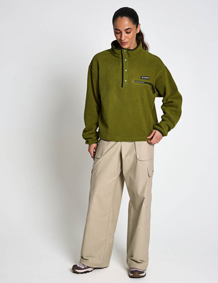 Columbia Helvetia II Cropped Sherpa Half Snap Fleece - Mossy Greenimages4- The Sports Edit