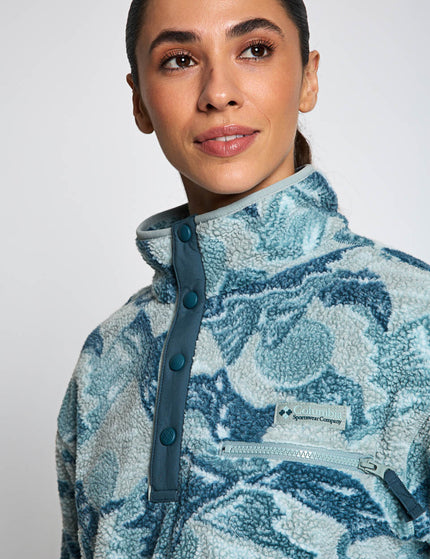 Columbia Helvetia II Cropped Sherpa Half Snap Printed Fleece - Marine Light/Sunscapeimages4- The Sports Edit