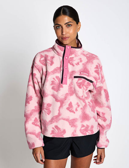 Columbia Helvetia II Cropped Sherpa Half Snap Printed Fleece - Rosette/Sprayflowerimages1- The Sports Edit