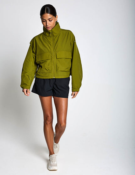 Columbia Paracutie Cropped Cargo Windbreaker - Mossy Greenimages6- The Sports Edit