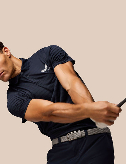 Castore Pinnacle Pique Stripe Polo - Navy/Whiteimage5- The Sports Edit