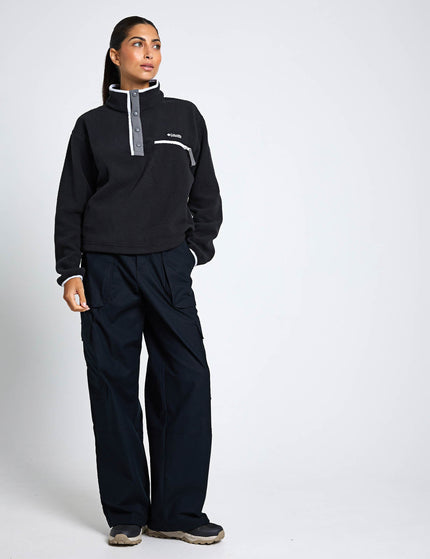 Columbia Helvetia II Cropped Sherpa Half Snap Fleece - Blackimage4- The Sports Edit