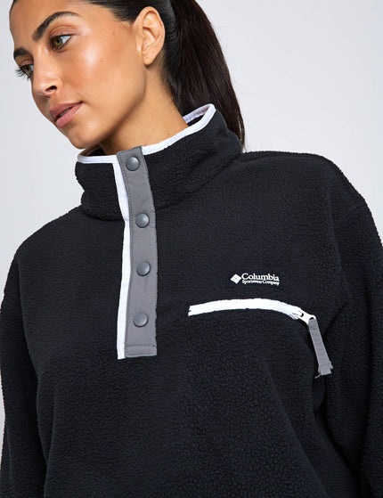 Columbia Helvetia II Cropped Sherpa Half Snap Fleece - Blackimage3- The Sports Edit